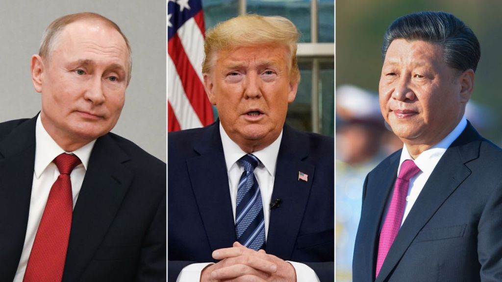vladimir putin, donald trump and xi jinping